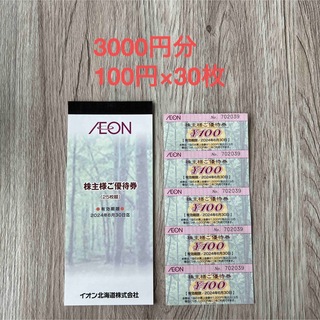 イオン(AEON)のイオン AEON マックスバリュ 株主優待 3000円分(ショッピング)