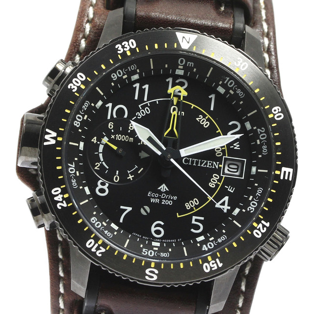 僅かなダメージタバコの臭い針シチズン CITIZEN BN4055-27E プロマスター LANDシリーズ アルティクロン 限定モデル クォーツ メンズ 良品 内箱・保証書付き_751681