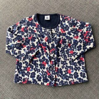 プチバトー(PETIT BATEAU)のプチバトー petit bateau カーディガン 花柄 18m 81cm(カーディガン/ボレロ)