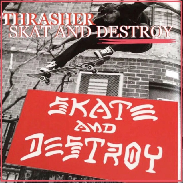 THRASHER(スラッシャー)のTHRASHERスラッシャーマガジンUS限定SKATEボックスバナーステッカー メンズのファッション小物(その他)の商品写真