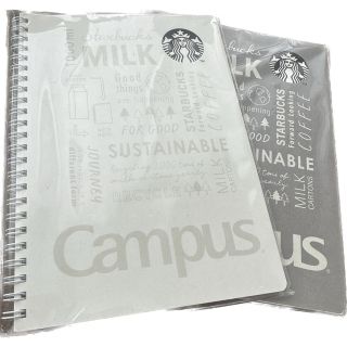 スターバックスコーヒー(Starbucks Coffee)のスターバックスキャンパスリングノート2冊セット(ノート/メモ帳/ふせん)