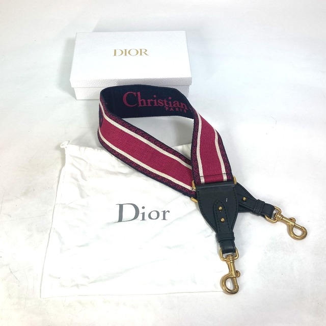 Dior(ディオール)のディオール Dior ロゴ ジャガード ショルダーストラップのみ ショルダーストラップ キャンバス/レザー ピンク 美品 スマホ/家電/カメラのスマホアクセサリー(ストラップ/イヤホンジャック)の商品写真