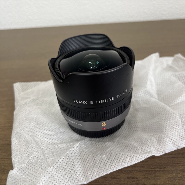 Panasonic(パナソニック)のLUMIX G FISHEYE 8mm/F3.5 H-F008 スマホ/家電/カメラのカメラ(その他)の商品写真