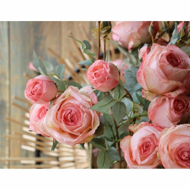 アートフラワー  バラ 造花 薔薇 インテリア 花飾り アンティーク  ピンク