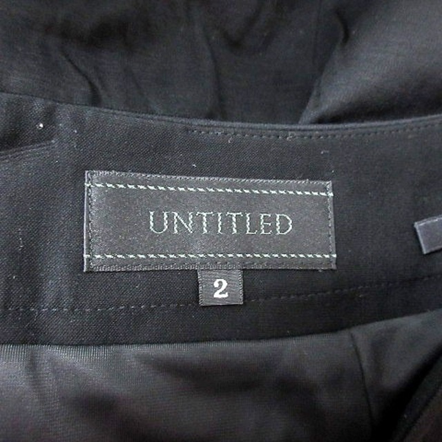 UNTITLED(アンタイトル)のアンタイトル UNTITLED スカート フレア ひざ丈 2 黒  レディースのスカート(ひざ丈スカート)の商品写真