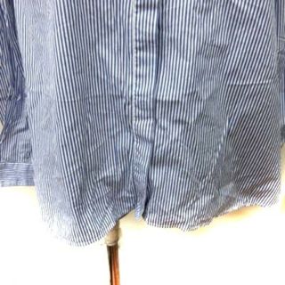 IENA - イエナ シャツ ブラウス ストライプ 長袖 紺 ネイビー 白