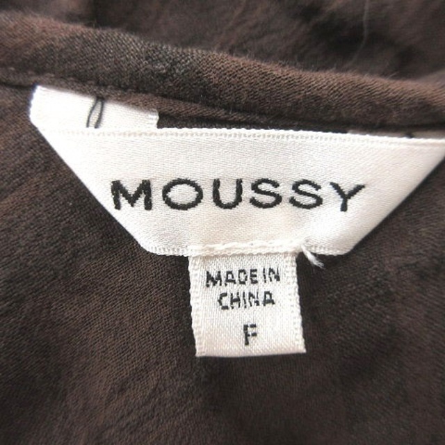 moussy(マウジー)のマウジー チュニック チェック リボン バルーンスリーブ 長袖 F 茶 ブラウン レディースのトップス(チュニック)の商品写真