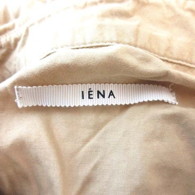 IENA(イエナ)のイエナ IENA シャツワンピース ひざ丈 五分袖 ミリタリー ベージュ /CT レディースのワンピース(ひざ丈ワンピース)の商品写真