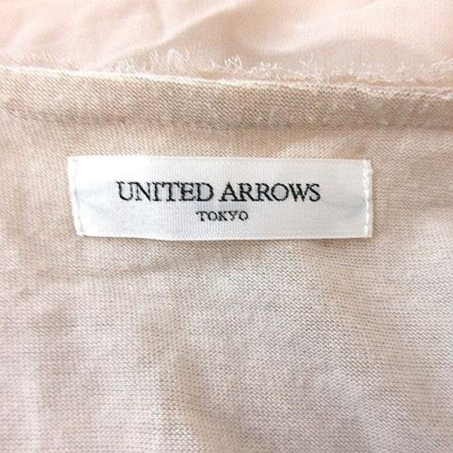 UNITED ARROWS(ユナイテッドアローズ)のユナイテッドアローズ Tシャツ 半袖 ティアード ボートネック ベージュ レディースのトップス(Tシャツ(半袖/袖なし))の商品写真