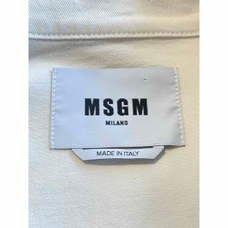 MSGM msgm デニムジャケット レディース ロゴ ホワイト オフ