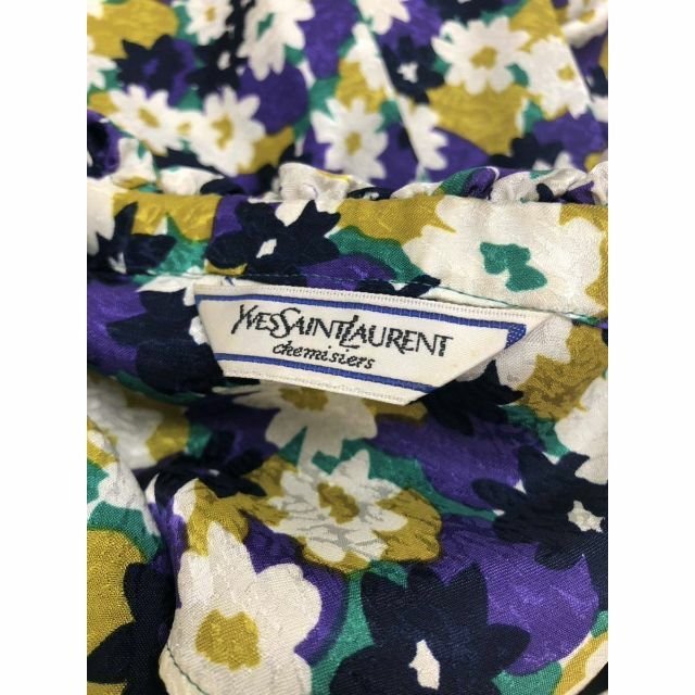 Yves Saint Laurent(イヴサンローラン)のイヴ・サンローラン　花柄　チュニック　ブラウス　レトロ レディースのトップス(シャツ/ブラウス(長袖/七分))の商品写真