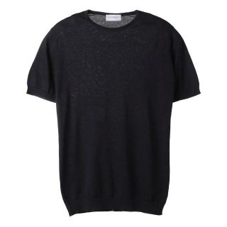 ジョンスメドレー(JOHN SMEDLEY)のJOHN SMEDLEY ジョンスメドレー クルーネック半袖ニット/BELDEN シーアイランドコットン 30ゲージ STANDARD FIT メンズ BLACK(Tシャツ/カットソー(半袖/袖なし))