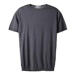 ジョンスメドレー(JOHN SMEDLEY)のJOHN SMEDLEY ジョンスメドレー クルーネック半袖ニット/BELDEN シーアイランドコットン 30ゲージ STANDARD FIT メンズ CHARCOAL(Tシャツ/カットソー(半袖/袖なし))