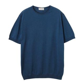 ジョンスメドレー(JOHN SMEDLEY)のJOHN SMEDLEY ジョンスメドレー クルーネック半袖ニット/BELDEN シーアイランドコットン 30ゲージ STANDARD FIT メンズ INDIGO(Tシャツ/カットソー(半袖/袖なし))