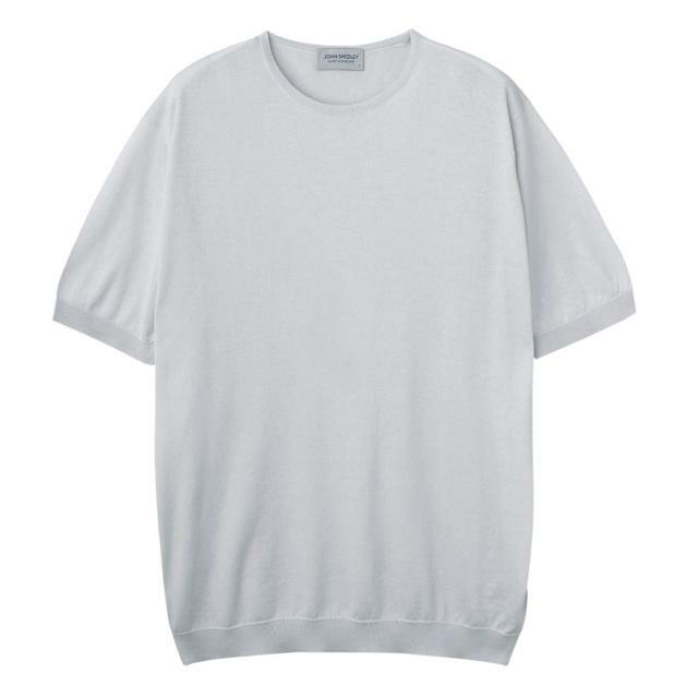 JOHN SMEDLEY ジョンスメドレー クルーネック半袖ニット/BELDEN シーアイランドコットン 30ゲージ STANDARD FIT メンズ CLOUD