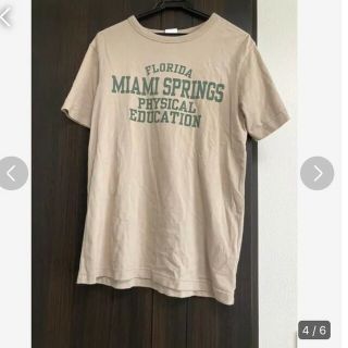 チャンピオン(Champion)のチャンピオン　半袖T　カットソー　ベージュ　Ｍ(Tシャツ(半袖/袖なし))