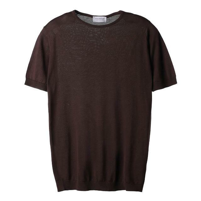 JOHN SMEDLEY ジョンスメドレー クルーネック半袖ニット/BELDEN シーアイランドコットン 30ゲージ STANDARD FIT メンズ COFFEEBEAN