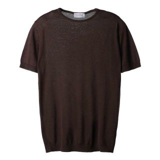 ジョンスメドレー(JOHN SMEDLEY)のJOHN SMEDLEY ジョンスメドレー クルーネック半袖ニット/BELDEN シーアイランドコットン 30ゲージ STANDARD FIT メンズ COFFEEBEAN(Tシャツ/カットソー(半袖/袖なし))