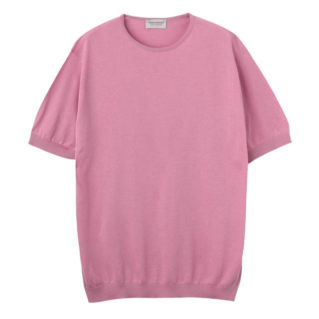 JOHN SMEDLEY ジョンスメドレー クルーネック半袖ニット/BELDEN シーアイランドコットン 30ゲージ STANDARD FIT メンズ ROSEBUD