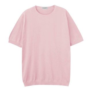 ジョンスメドレー(JOHN SMEDLEY)のJOHN SMEDLEY ジョンスメドレー クルーネック半袖ニット/BELDEN シーアイランドコットン 30ゲージ STANDARD FIT メンズ CHALKPINK(Tシャツ/カットソー(半袖/袖なし))