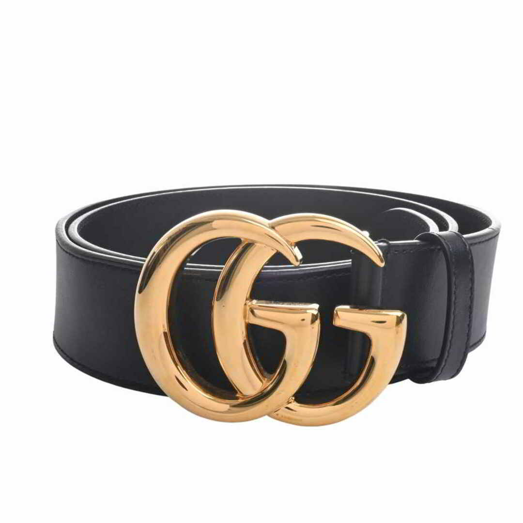 中古】Gucci グッチ GGマーモント レザー ダブルG バックル ベルト #85