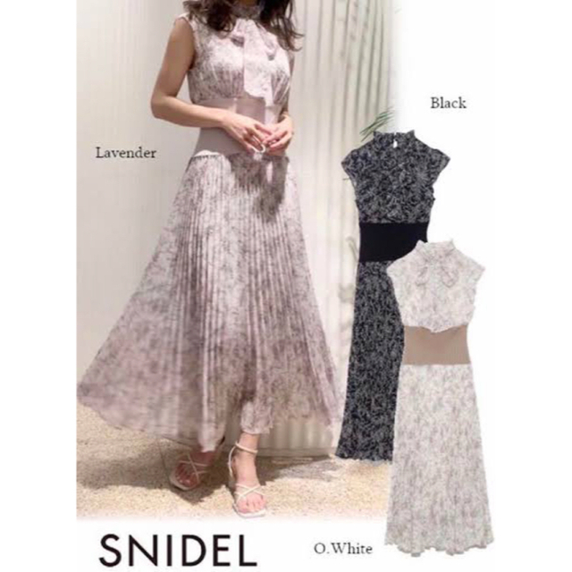 SNIDEL - snidel ウエストリブプリーツワンピース スナイデルの通販 by