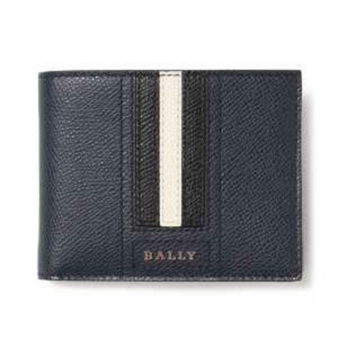 【新品未使用】 BALLY バリー 財布 ブルー ネイビー 折りたたみ財布 TEVYE 二つ折り財布 SBL6230134589878F217 ブルー ネイビー