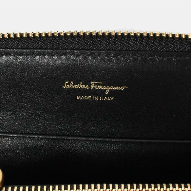 【新品未使用】 サルヴァトーレフェラガモ Salvatore Ferragamo 長財布 ショルダー レザー ブラック 22D332-695451 8