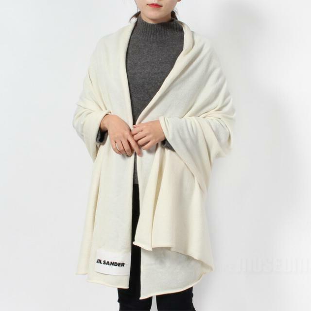 【新品未使用】 JIL SANDER ジルサンダー ストール マフラー ホワイト ECO CASHMERE SCARF J40TE0005-J13204