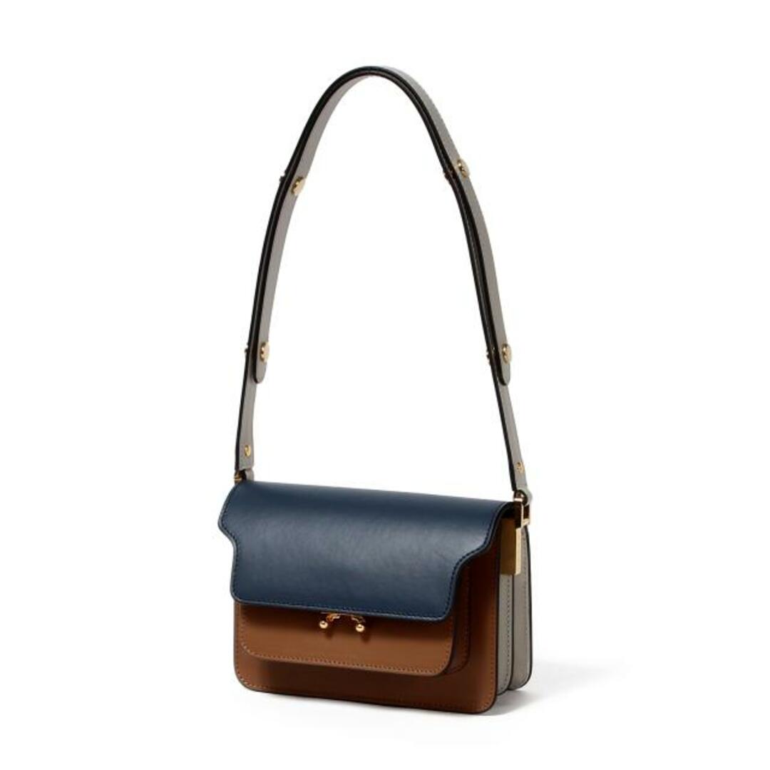 【新品未使用】 マルニ MARNI トランク バッグ PERMANENT TRUNK BAG MINI レザー DEEP BLUE+GOLD BROWN+PELICAN+(BLACK) SBMPS01NO3LV589