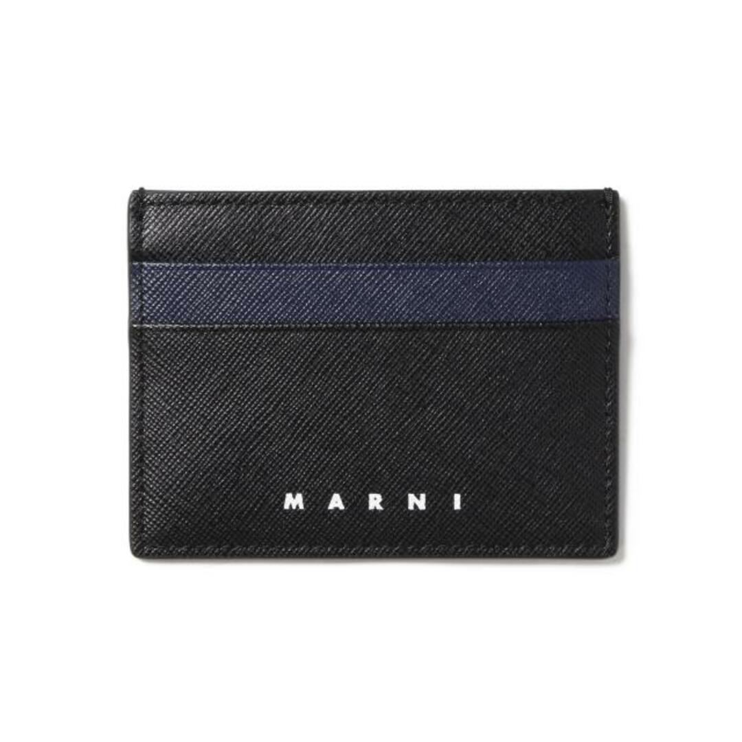 【新品未使用】 MARNI マルニ カードホルダー レザー BLACK/BLUBLACK PFMI0002L4LV520