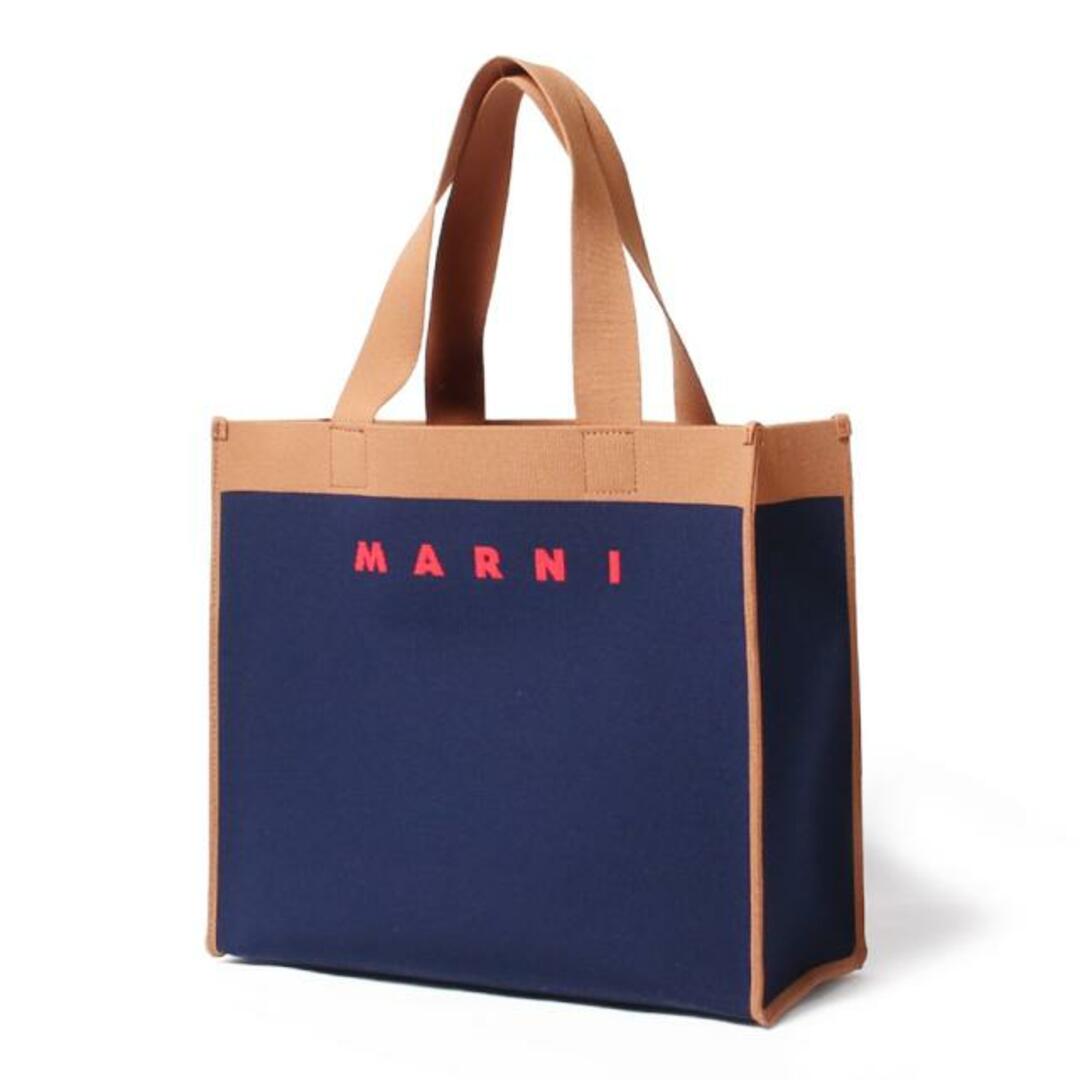 新品未使用】 MARNI マルニ バッグ トートバッグ 大容量 ネイビー