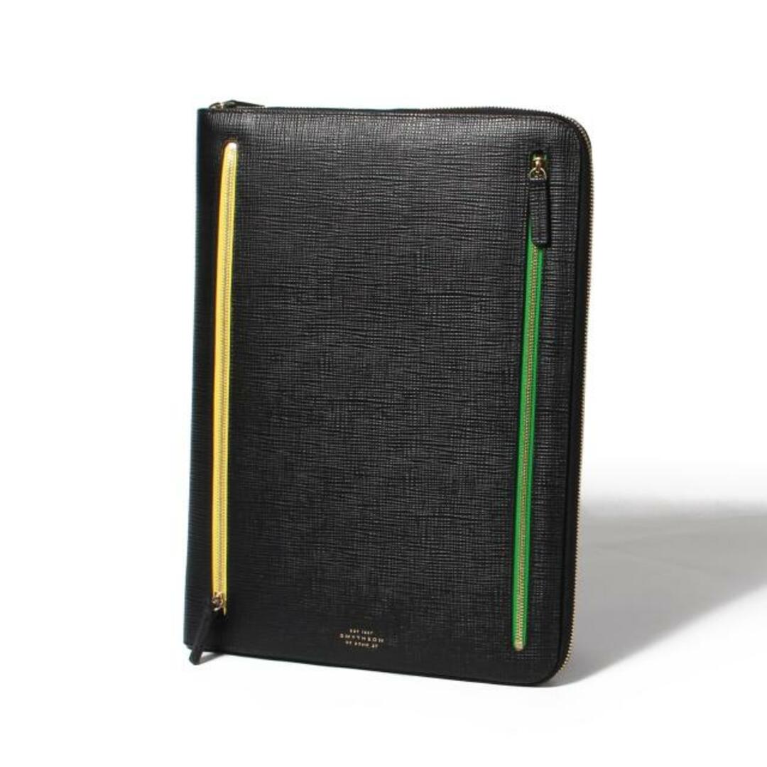 【新品未使用】 SMYTHSON スマイソン バッグ クラッチバッグ PANAMA LARGE ZIP CURRENCY FOLIO レザー ブラック 1028269