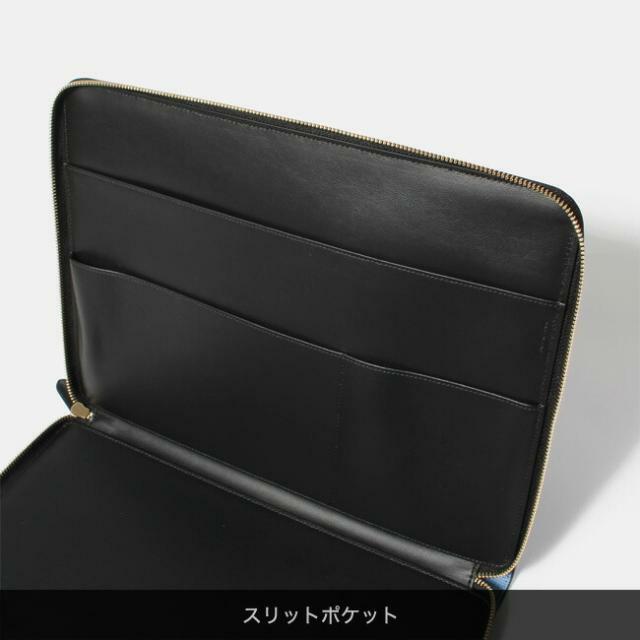 【新品未使用】 SMYTHSON スマイソン バッグ クラッチバッグ PANAMA FOLIO WITH POCKET レザー ライトブルー 1029440