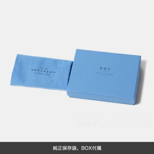 【新品未使用】 スマイソン SMYTHSON カードホルダー カードケース PANAMA FLAT CARD HOLDER WITH CLIP レザー CHAMPAGNE 1200912 5