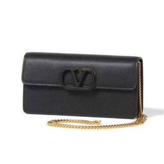 ヴァレンティノ(VALENTINO)の【新品未使用】 VALENTINO ヴァレンティノ バッグ クラッチバッグ ショルダーバッグ ブラック Vロゴ シグネチャー グレインカーフスキン 1W2P0S93RQR(ショルダーバッグ)