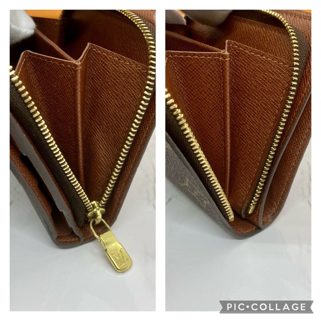 ✨超美品✨ルイヴィトン✨モノグラム✨コンパクトジップ✨二つ折り財布✨茶