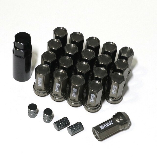 スチール製 袋タイプ ホイールナット ガンメタ M12×P1.5/P1.25 g