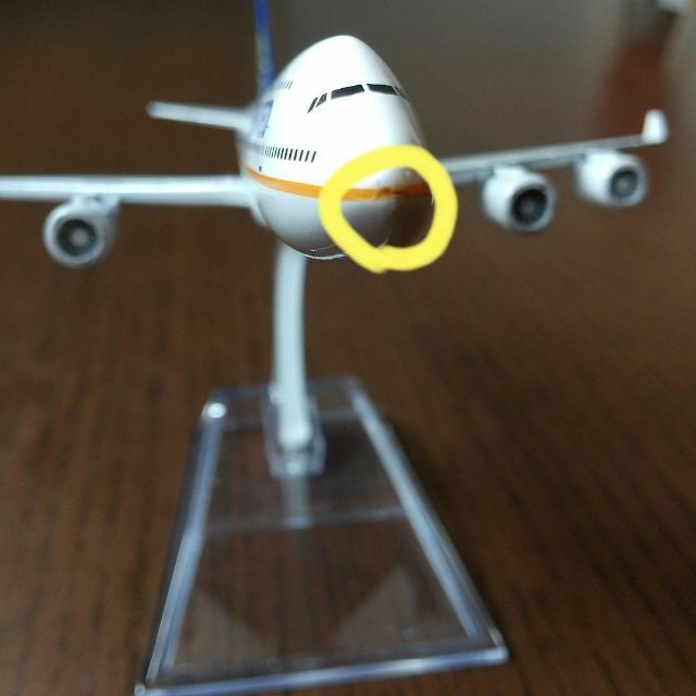 ユナイテッド航空 B747 飛行機模型 16cm エンタメ/ホビーのおもちゃ/ぬいぐるみ(模型/プラモデル)の商品写真