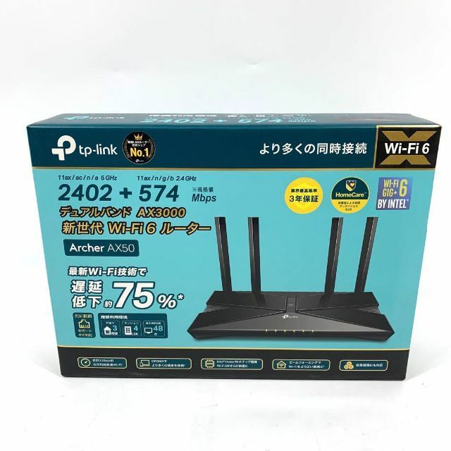 AX3000 デュアルバンド Wi-Fi6 ルーター スマホ/家電/カメラのPC/タブレット(PC周辺機器)の商品写真