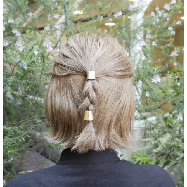 期間限定！SALE ！オーダー用　ヘアピアス　ポニーフック レディースのヘアアクセサリー(ヘアピン)の商品写真