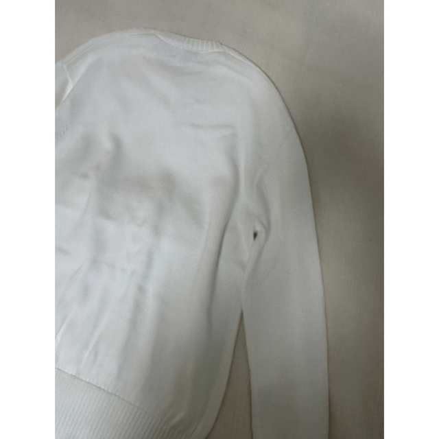 Drawer(ドゥロワー)のdrawer ドゥロワー コットン ニット 長袖 白 36 新品同様 レディースのトップス(ニット/セーター)の商品写真