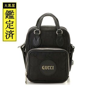 グッチ(GUCCI)のグッチ　オフザグリッド　ショルダーバッグ ブラック　ナイロン／レザー【436】(ショルダーバッグ)