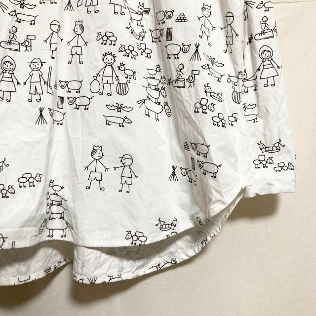サマーセール35%オフ サイズ2!BRUNABOINNE 総柄 キャラクターシャツ