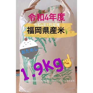 令和4年度　福岡県産米　1.9キロ(米/穀物)