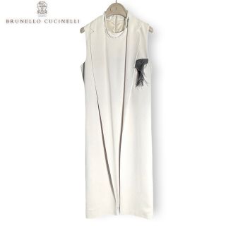 ブルネロクチネリ(BRUNELLO CUCINELLI)の☆BRUNELLO CUCINELLI☆ジレベスト風ワンピース☆ドレス☆(ロングワンピース/マキシワンピース)