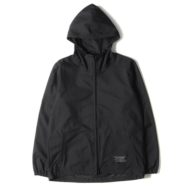 UNIFORM EXPERIMENT ユニフォームエクスペリメント ジャケット サイズ:1 ミルスペックロゴ フードブルゾン UEN PHYSICAL  FITNESS HOODED BLOUSON 17AW ブラック 黒 アウター コート 【メンズ】