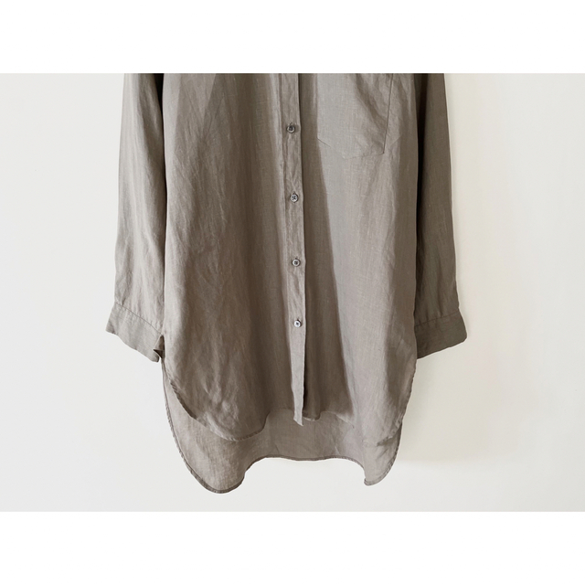 極美品 2022 マーガレットハウエル リネン100% ロングシャツ 4万-
