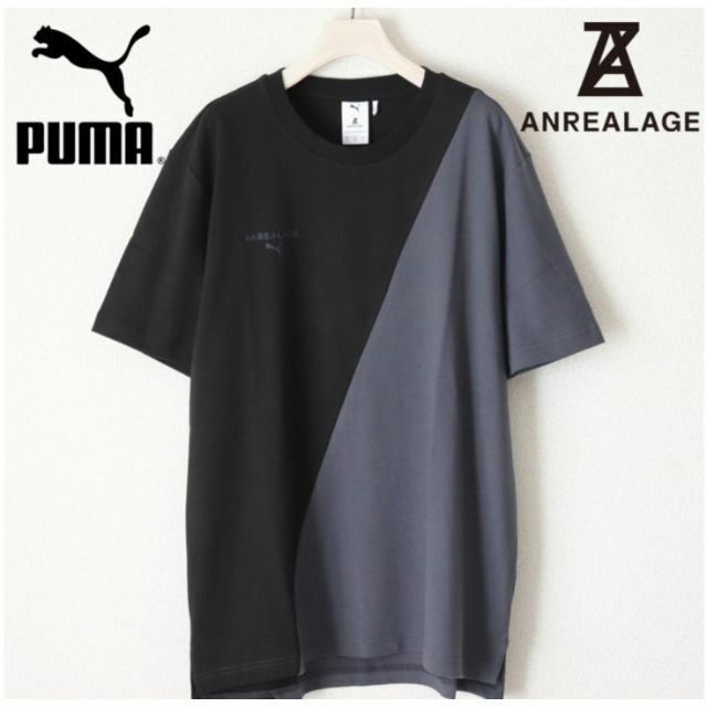 ANREALAGE(アンリアレイジ)のコラボ！新品【アンリアレイジ×プーマ】光と影にインスパイア ロゴTシャツ L メンズのトップス(Tシャツ/カットソー(半袖/袖なし))の商品写真