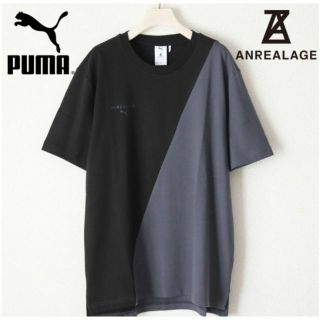 アンリアレイジ(ANREALAGE)のコラボ！新品【アンリアレイジ×プーマ】光と影にインスパイア ロゴTシャツ L(Tシャツ/カットソー(半袖/袖なし))